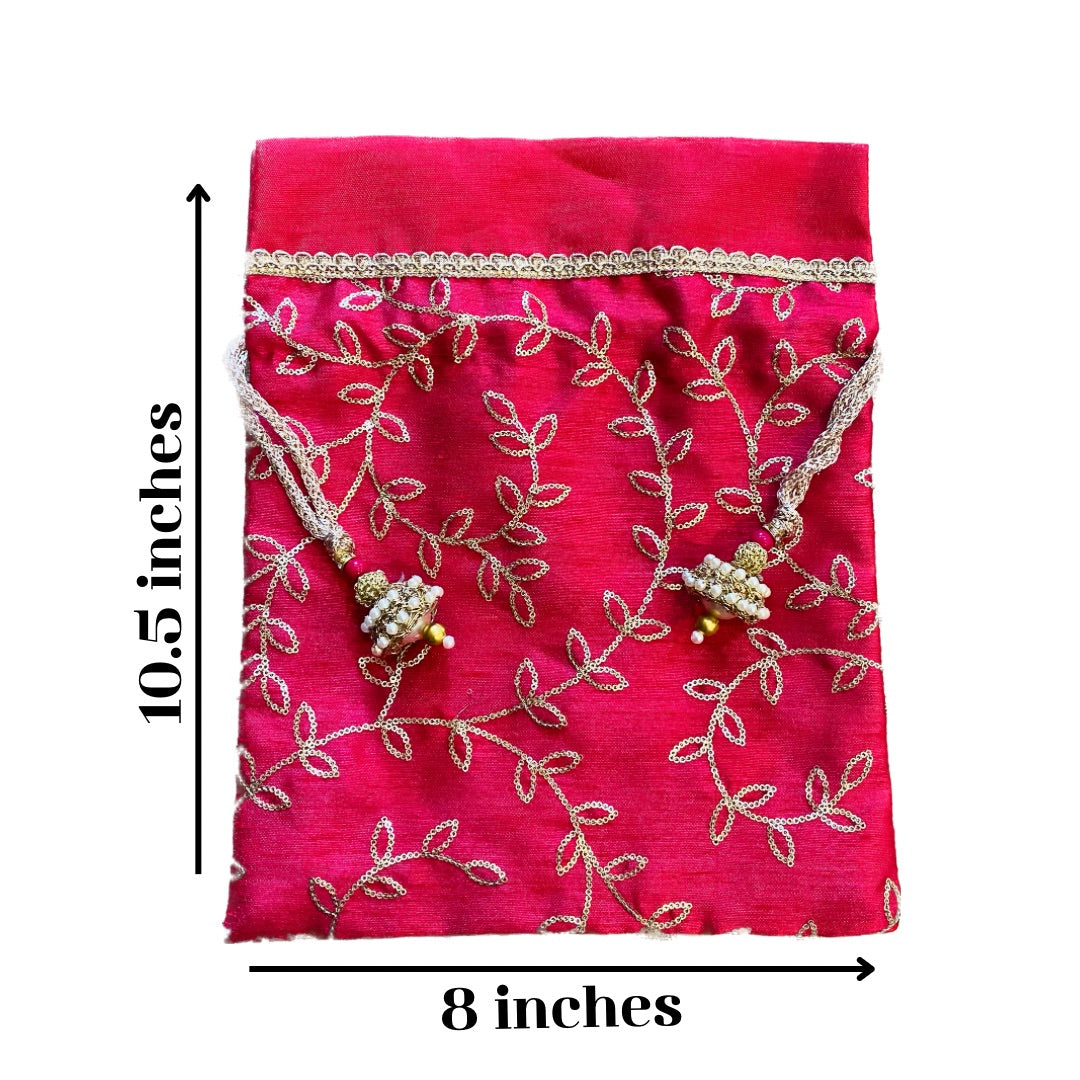 KP-114 Pink Potli Bags